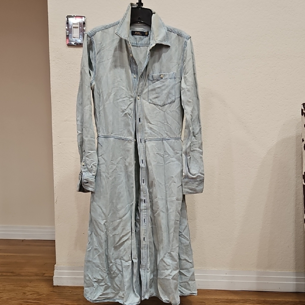 Polo Ralph Lauren Light Blue Denim Shirt Dress - Sz 4